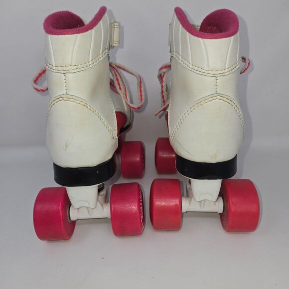 Pacer Girls' Roller Skates ZTX SR Series Pink White Leather Youth Size 3 VG - Picture 13 of 16